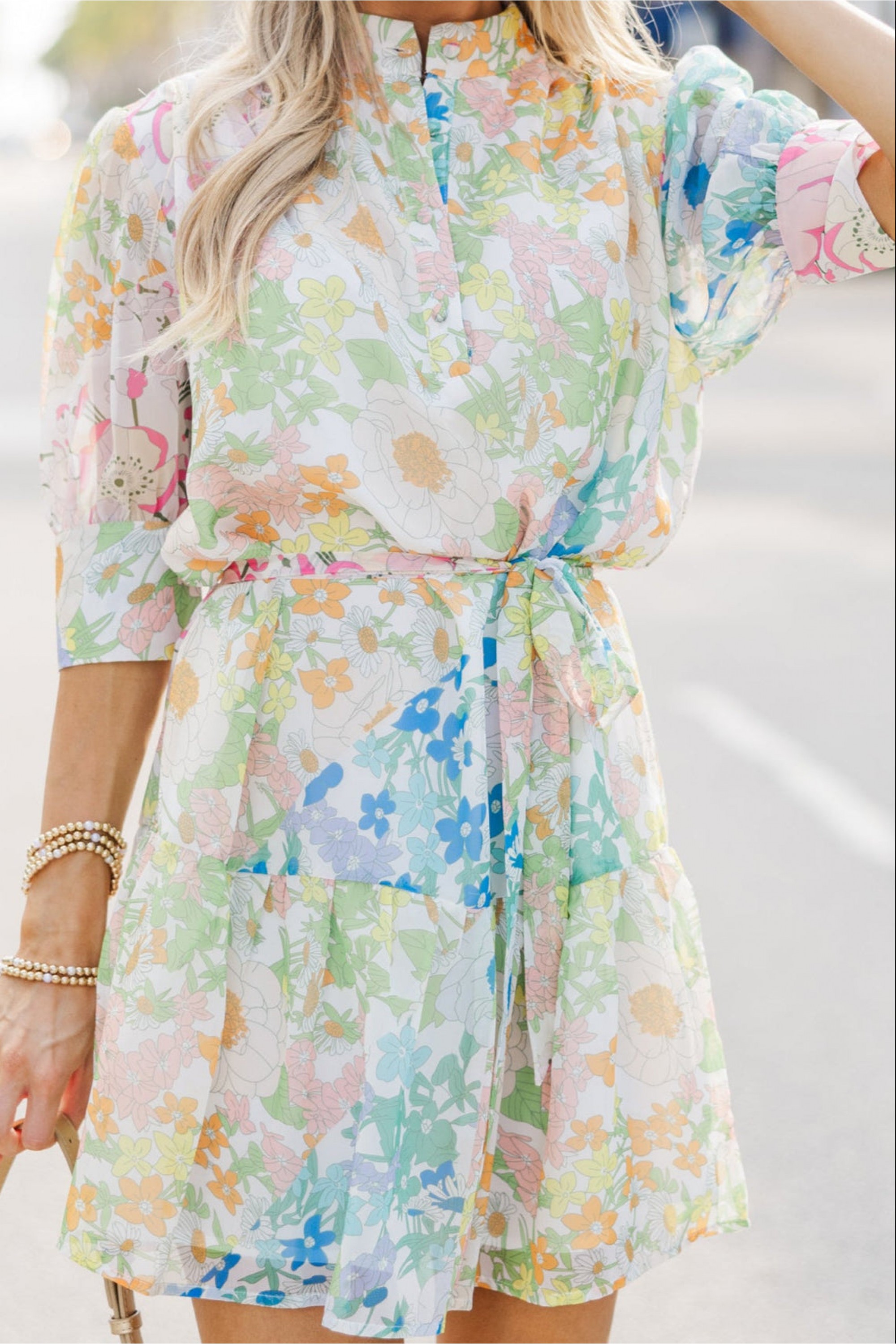 You Have My Attention White Floral Dress