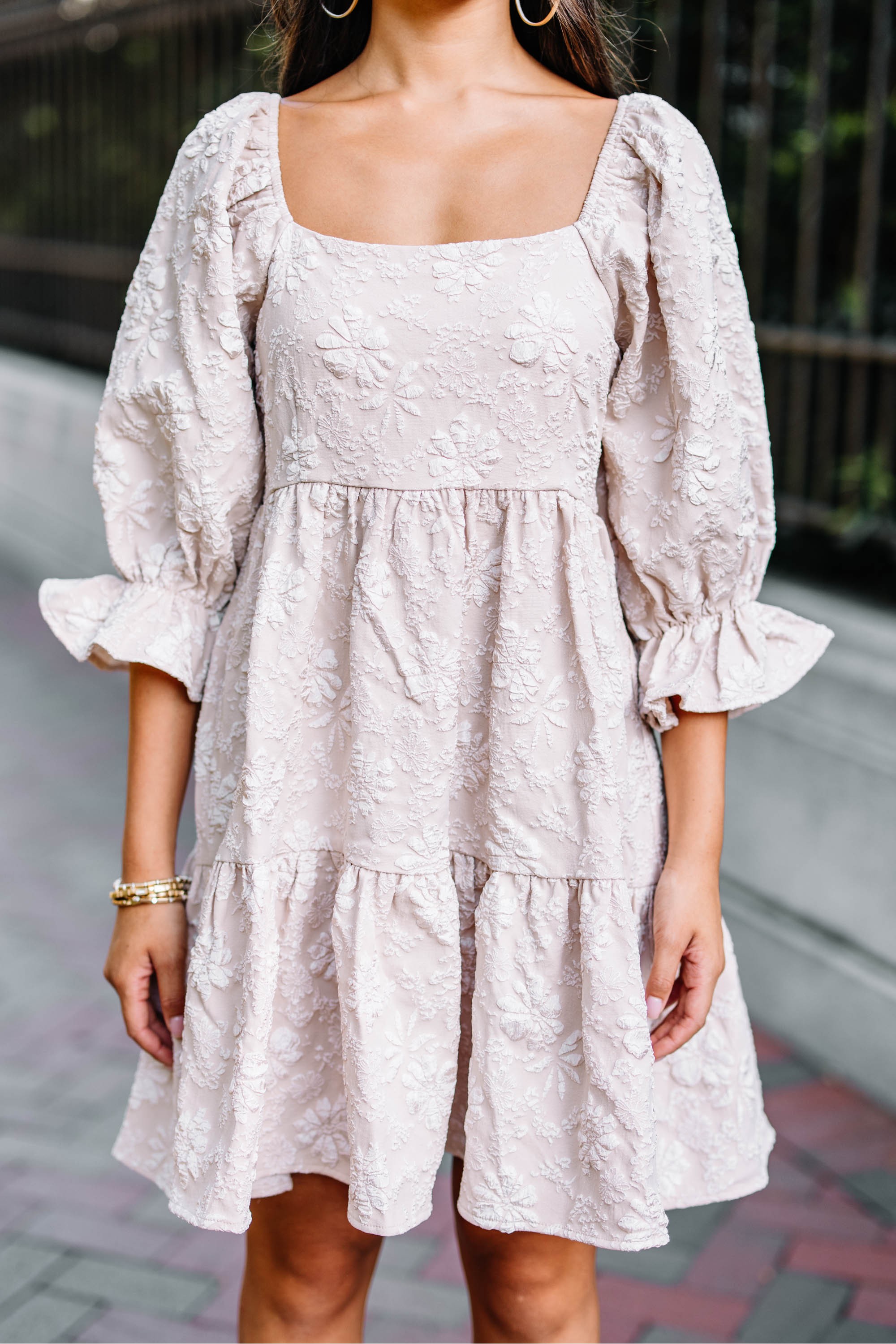 Think It Through Mocha Brown Babydoll Dress