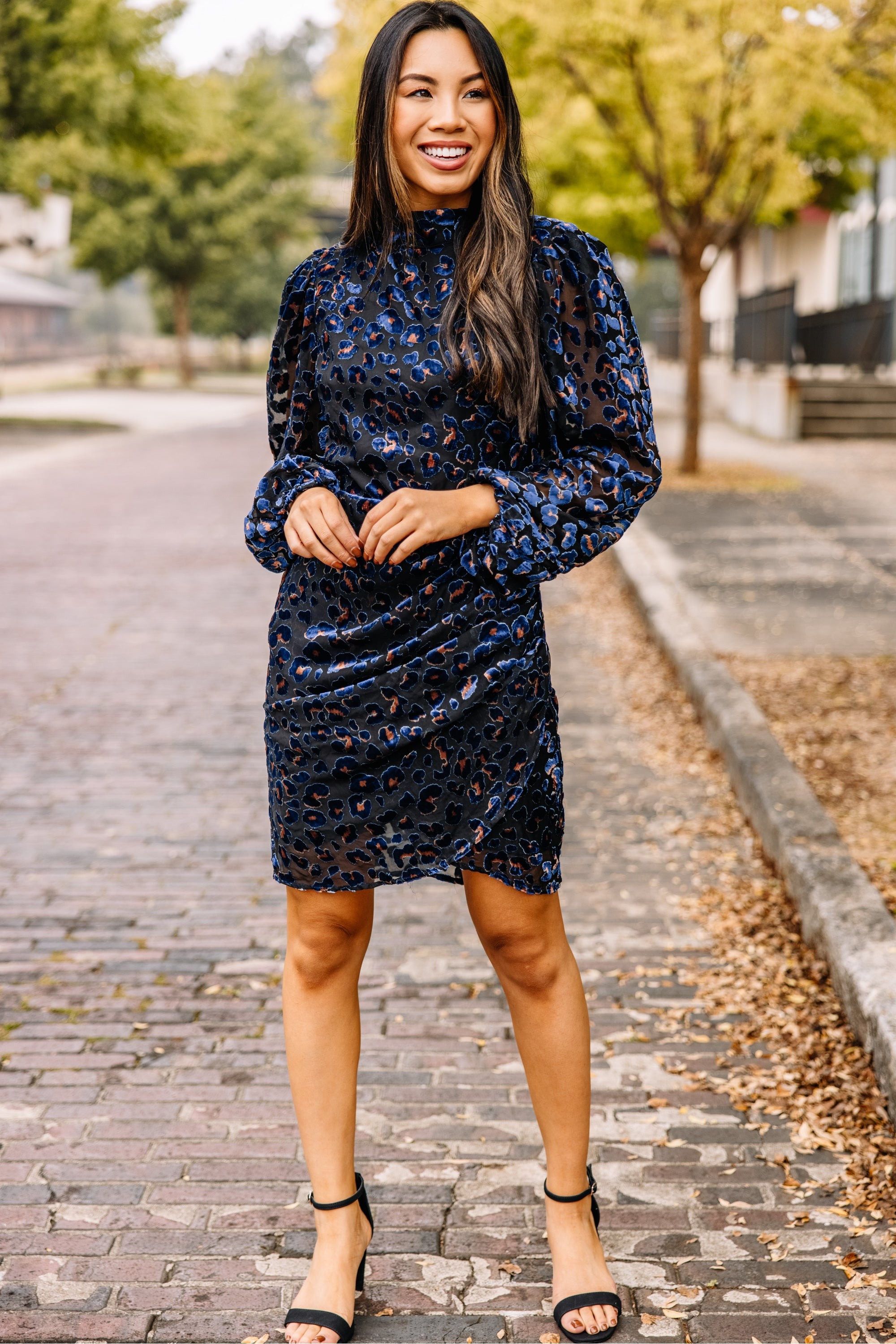 Blue Leopard Dress