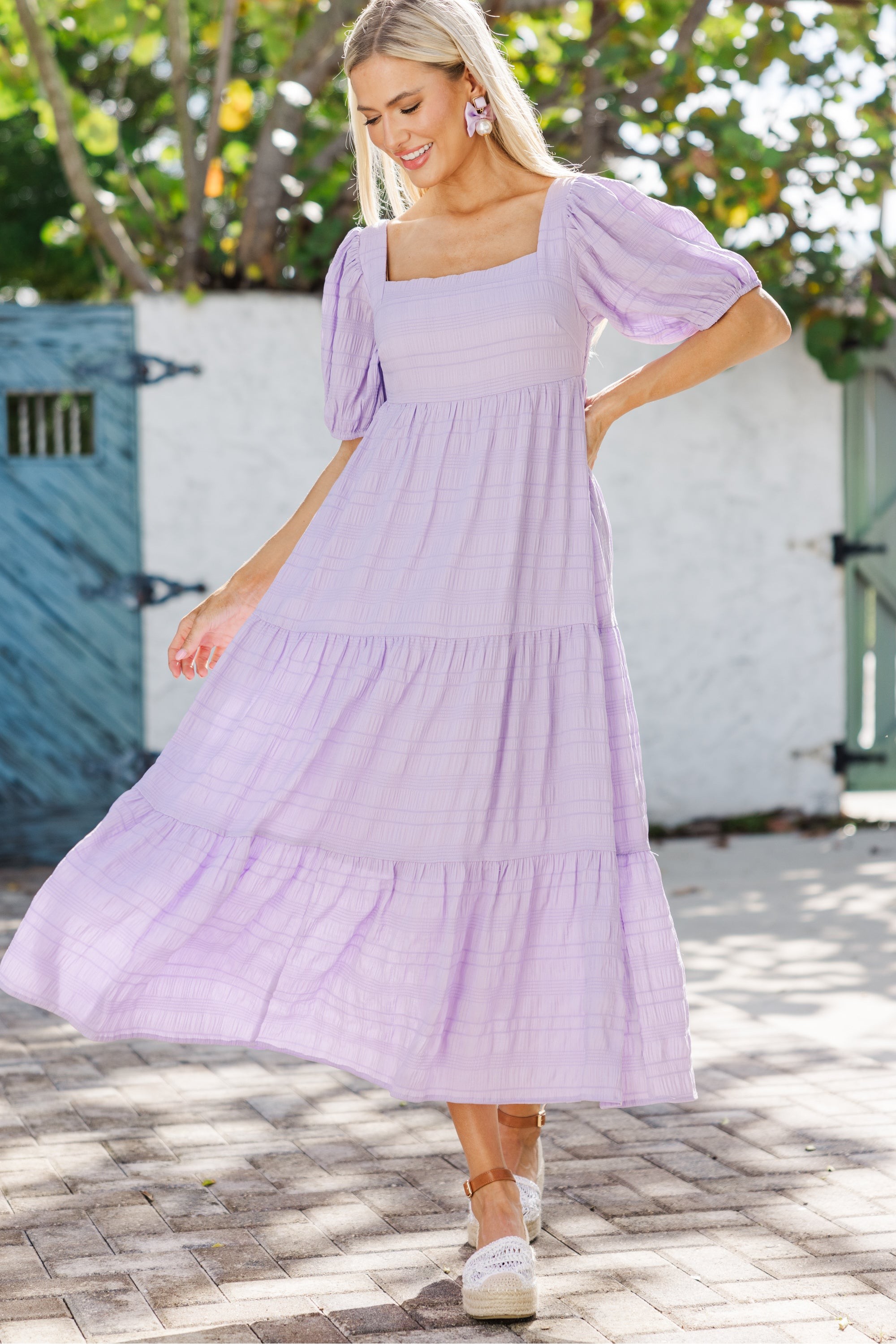 Think About It Lavender Purple Midi Dress
