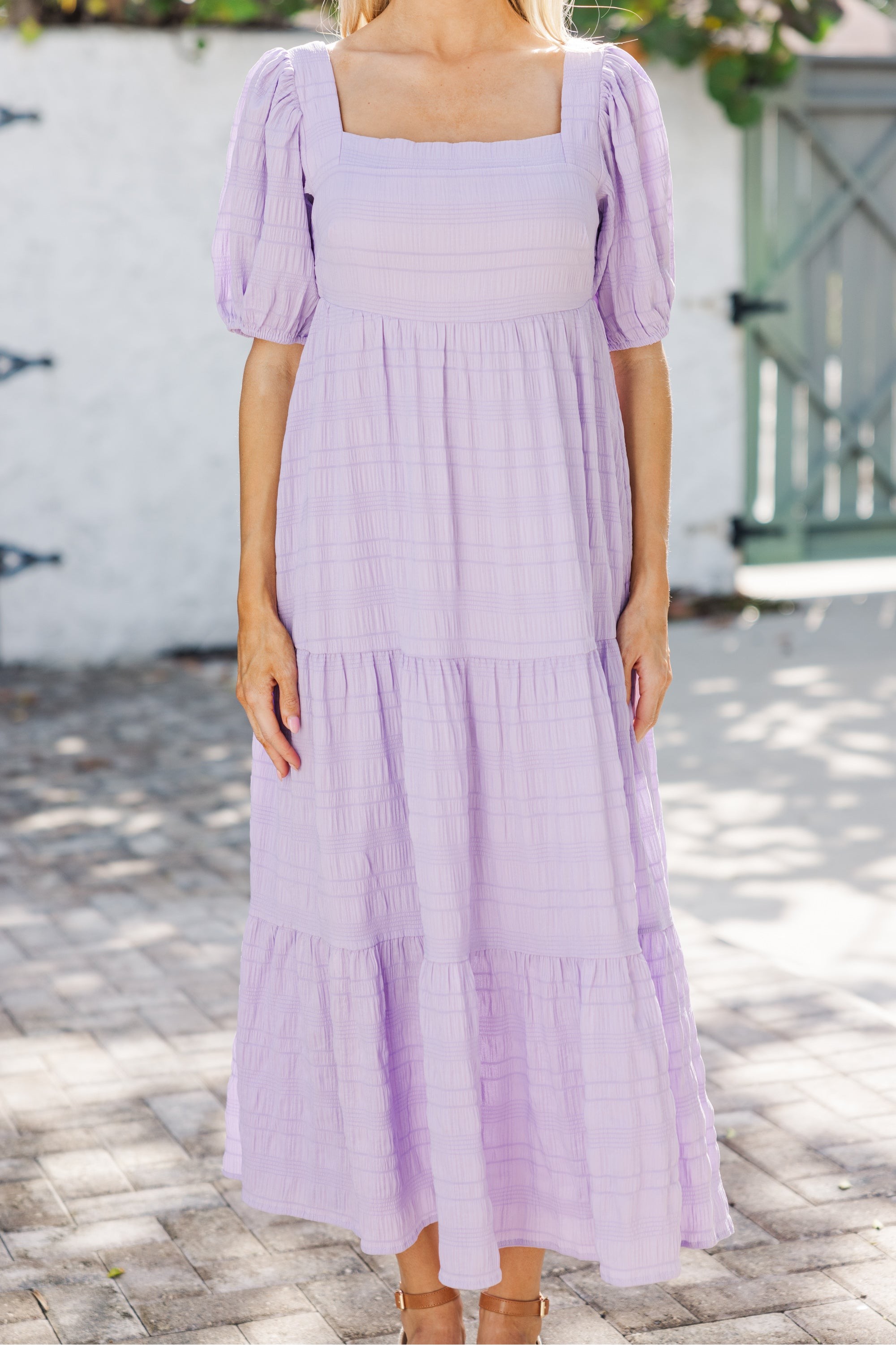 Think About It Lavender Purple Midi Dress