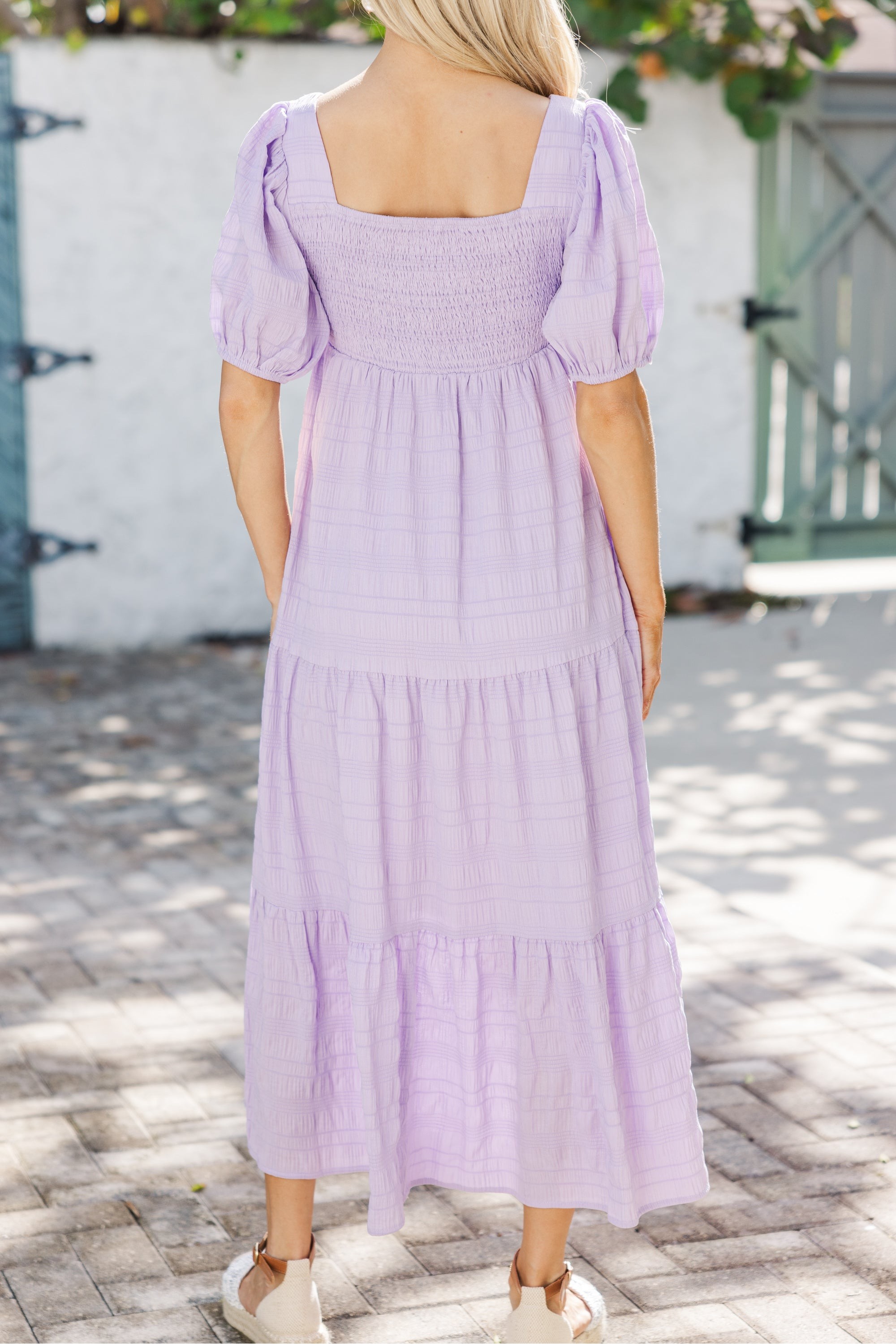 Think About It Lavender Purple Midi Dress