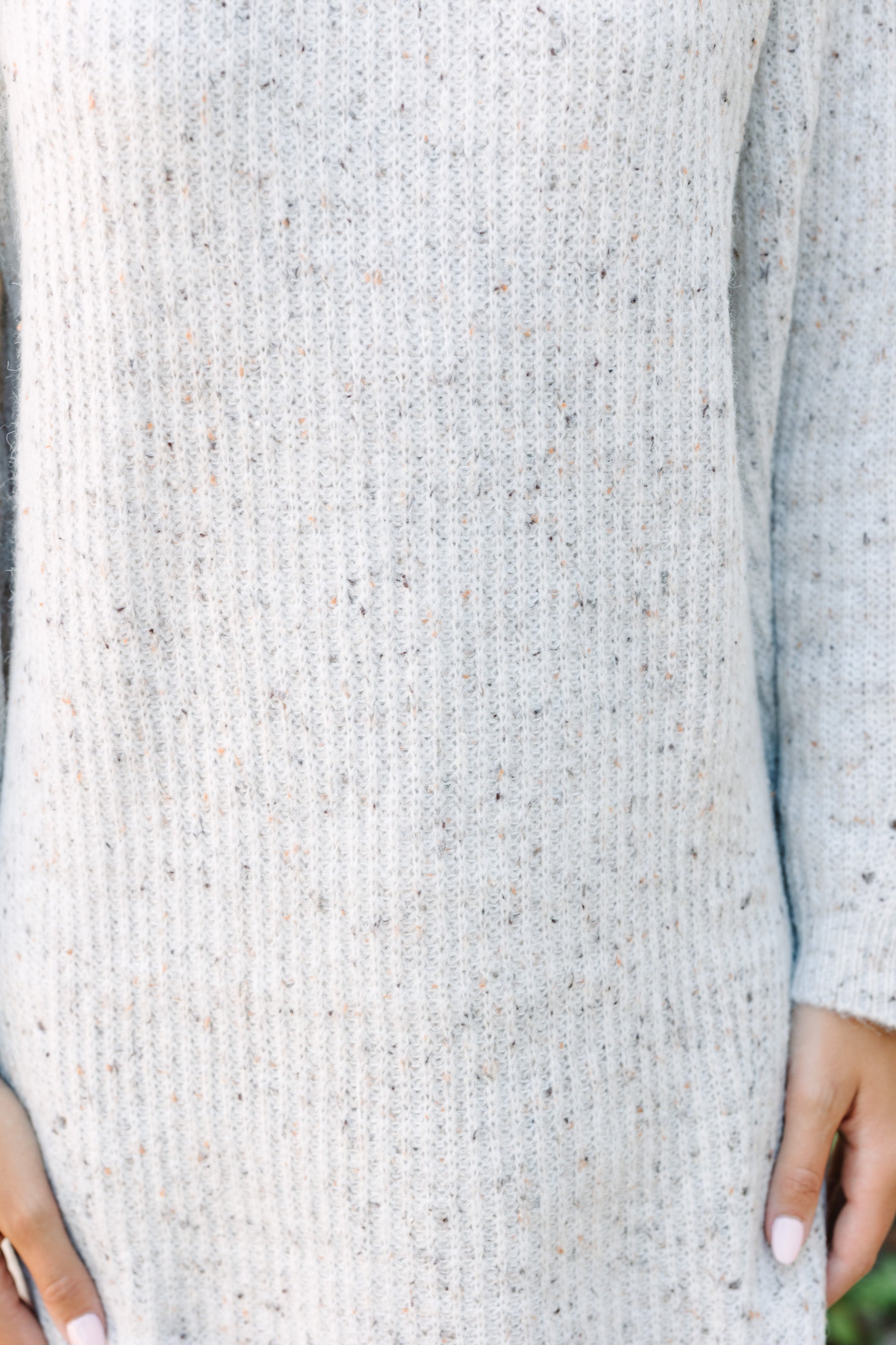 Feeling It Ivory White Turtleneck Sweater Dress