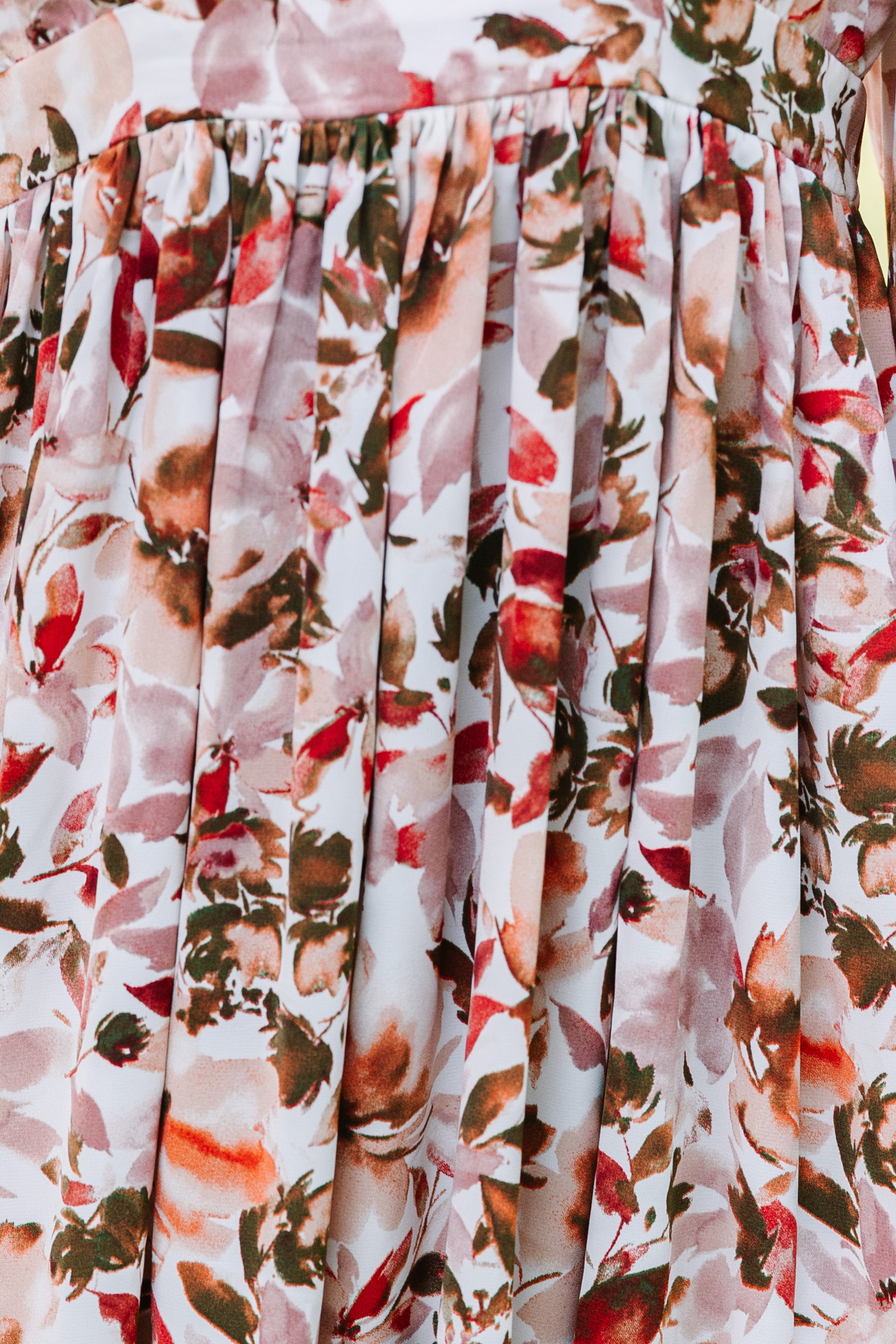 Ivory White Floral Maxi Dress