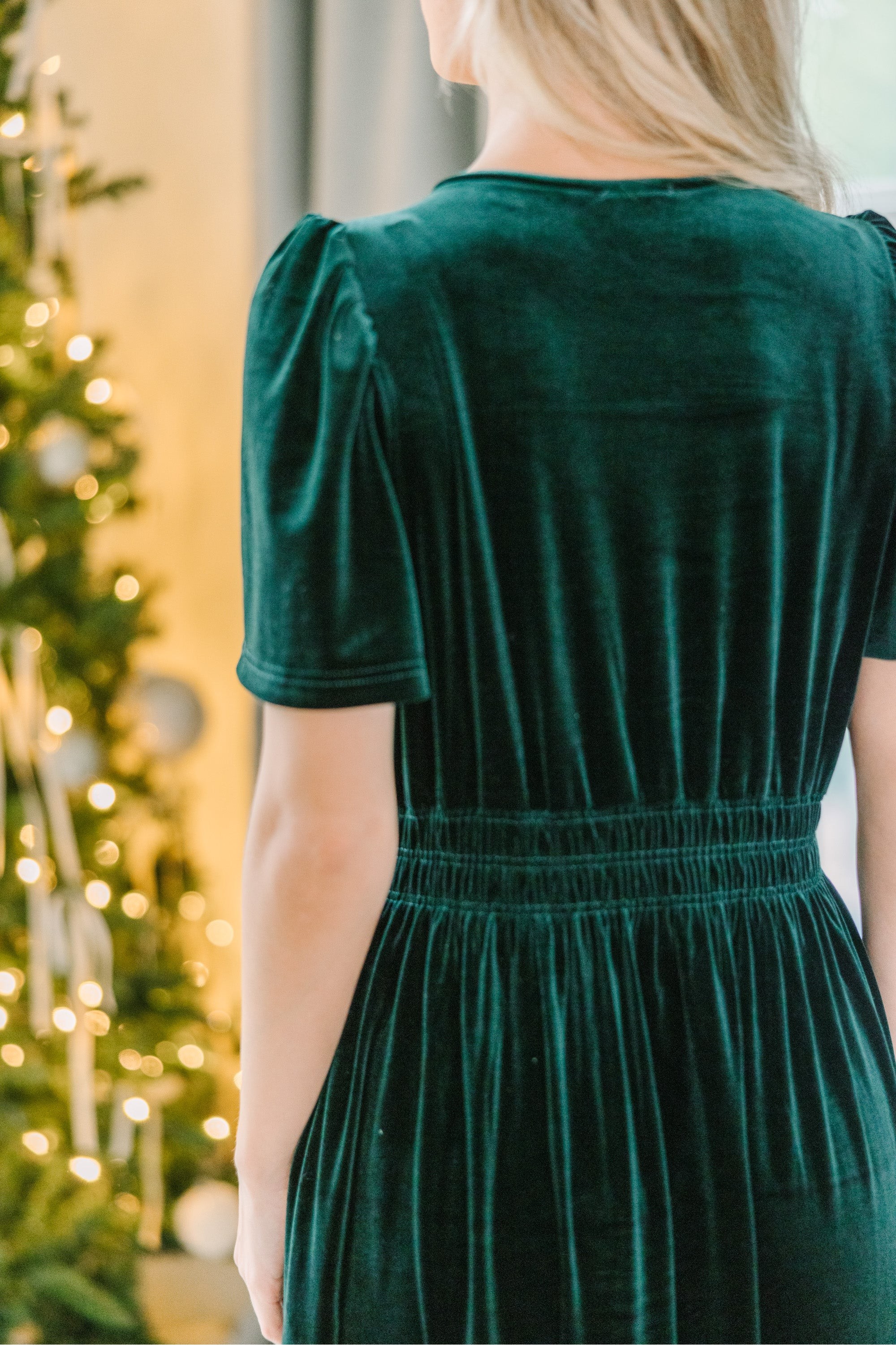 Emerald Green Velvet Maxi Dress