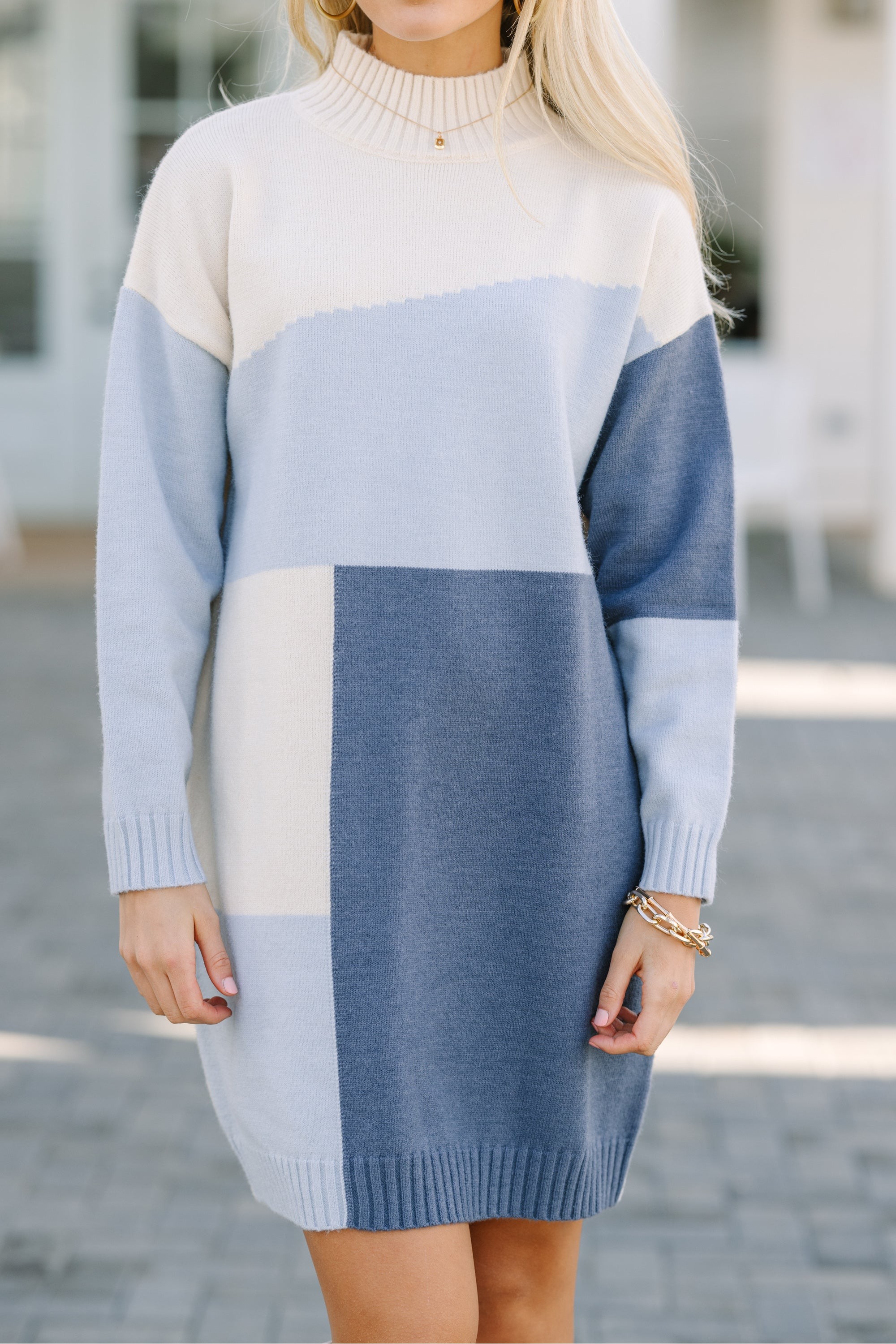 Good News Colorblock Tunic Sweater