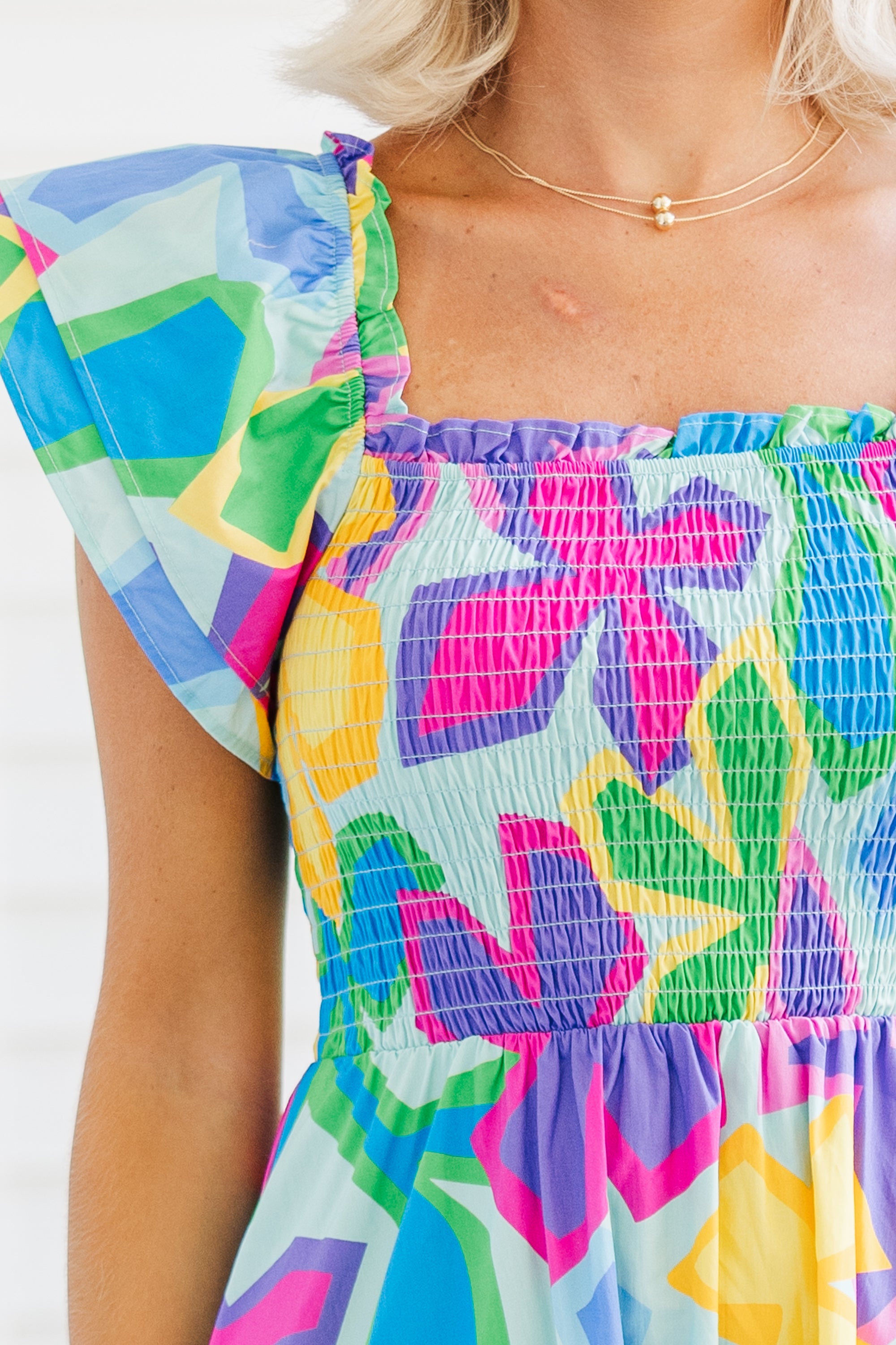 Let's Get Loud Blue Floral Maxi Dress