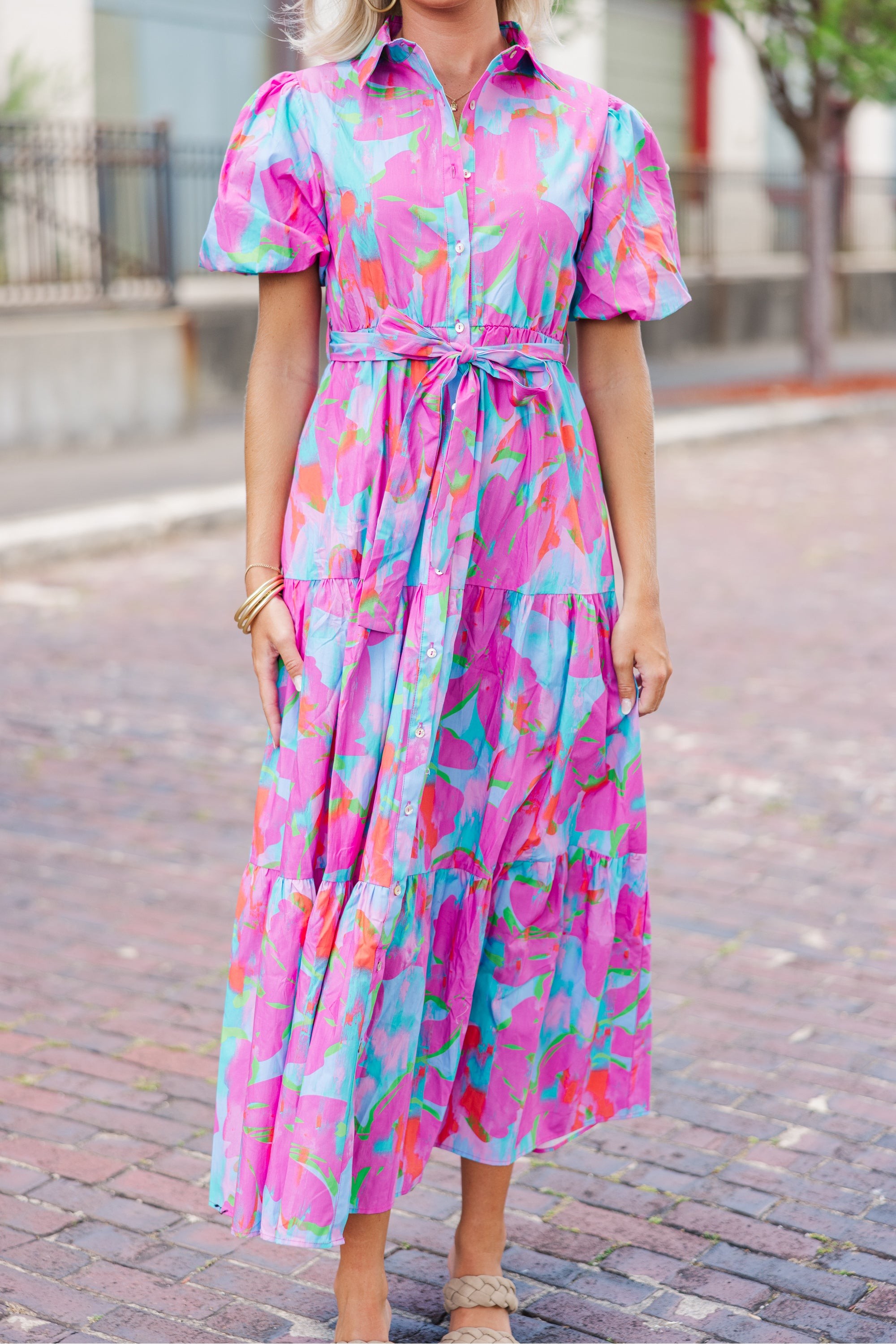 It's Your Choice Pink Floral Maxi Dress