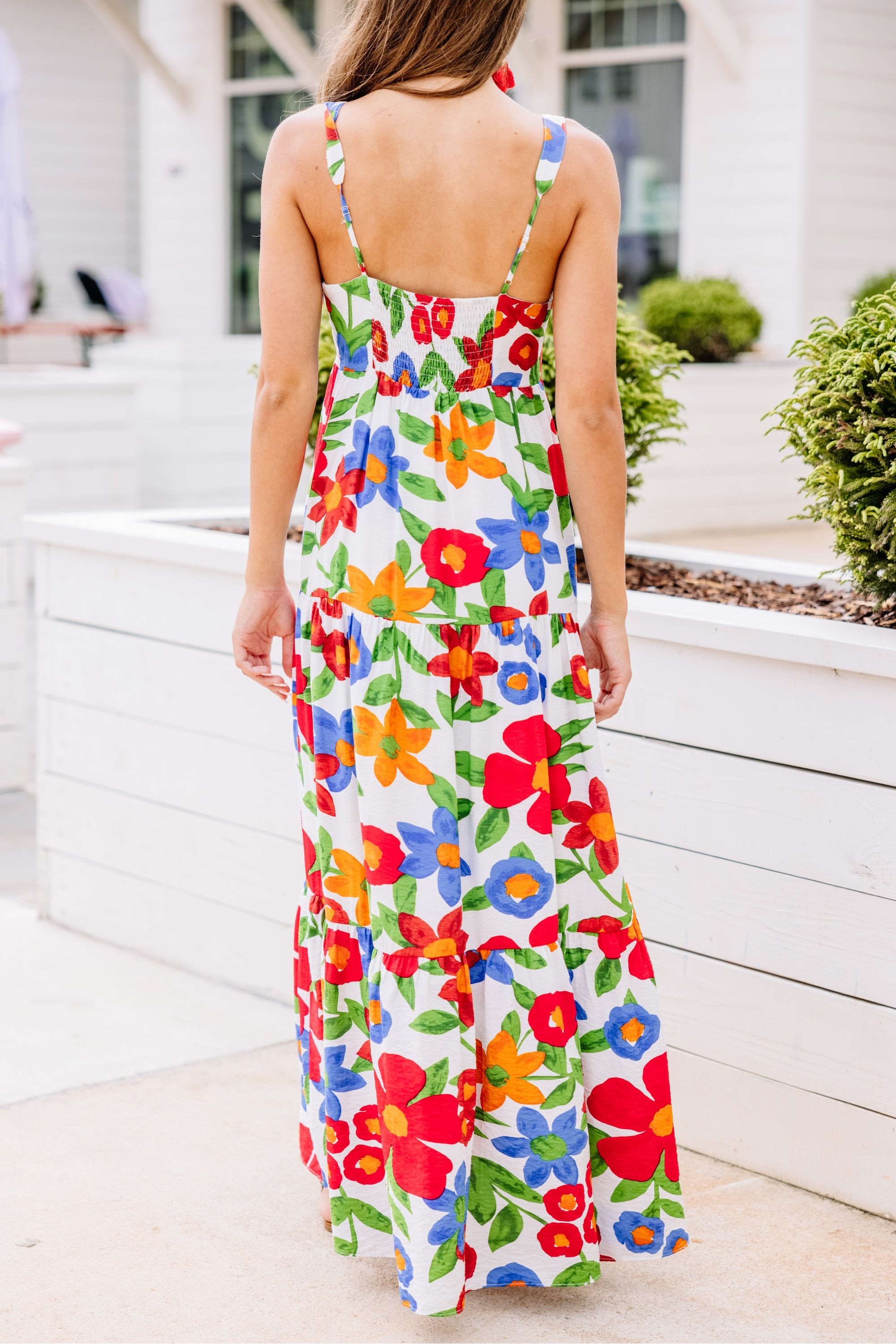 Create The Fun White Floral Maxi Dress